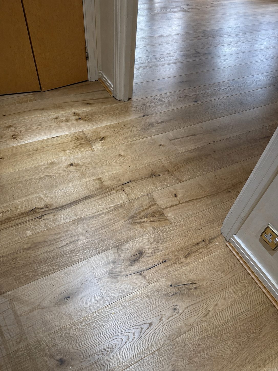 Wide-plank rustic oak engineered flooring, Fulham